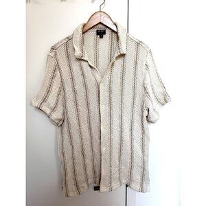 Todd Snyder Open Knit Cabana Polo with Variegated Stripe